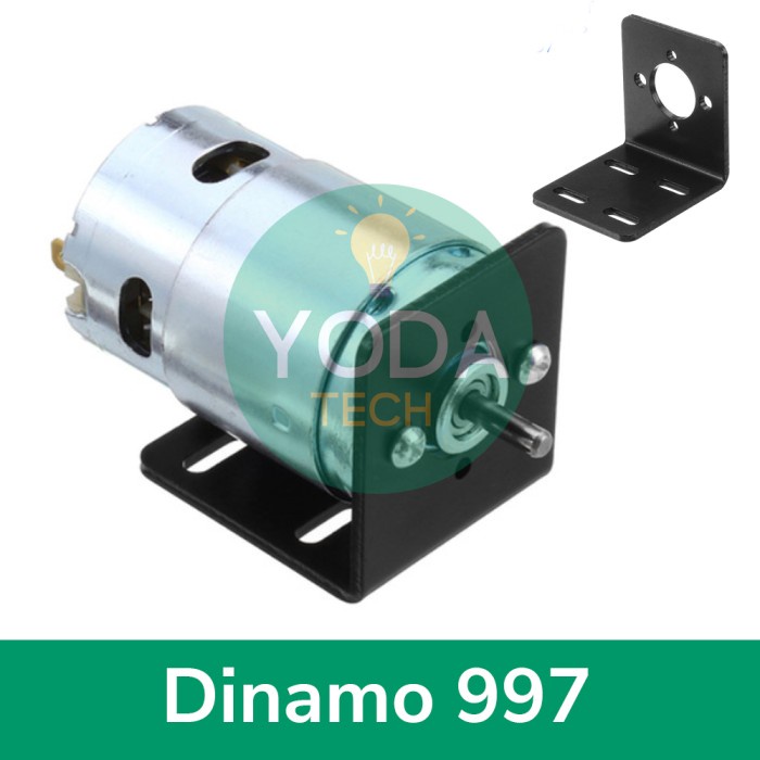 Dinamo Motor 997 High speed low speed double shaft + Bracket