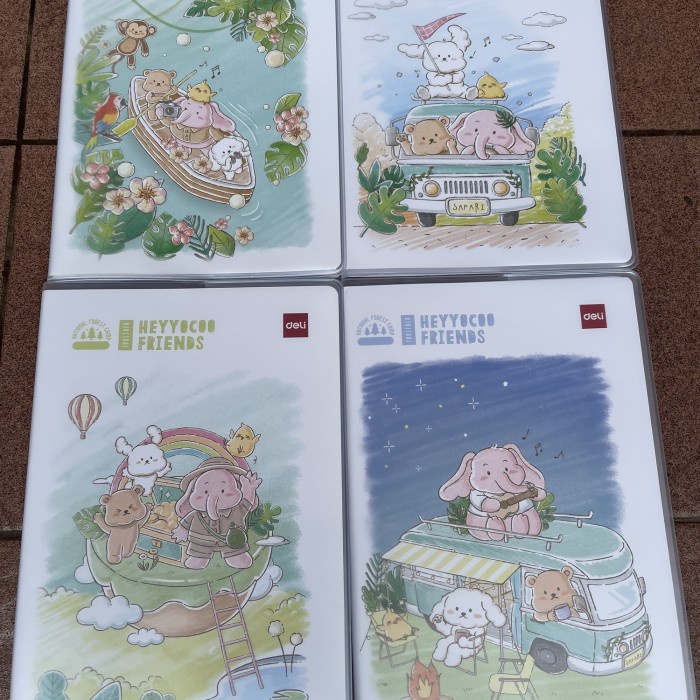 

buku sampul a5 motif heyyocoo friends set isi 4 GLY79