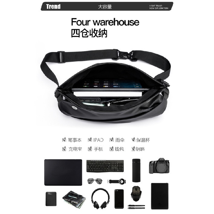 AKN88 - WEIXIER D233 - Urban Leisure Crossbody Chest Bag - Tas Selempang Pria