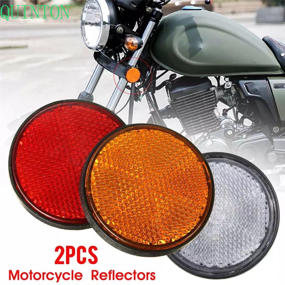 QUINTON Reflektor Motor 2inch 2Pcs Warning Untuk ATV Scooter Aksesoris Motor Reflector Panel