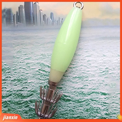 (in Stock) 1pc 9.5cm Luminous Glow in Dark Squid Cuttlefish Hook Umpan Keras Memancing Umpan