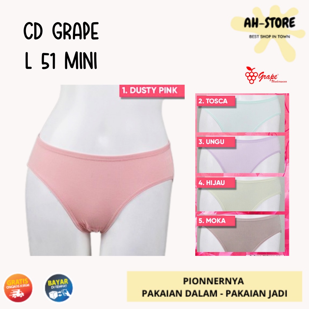 [ISI 3] Celana Dalam GRAPE 51 MINI Halus / CD Ukuran M-XXL Halus