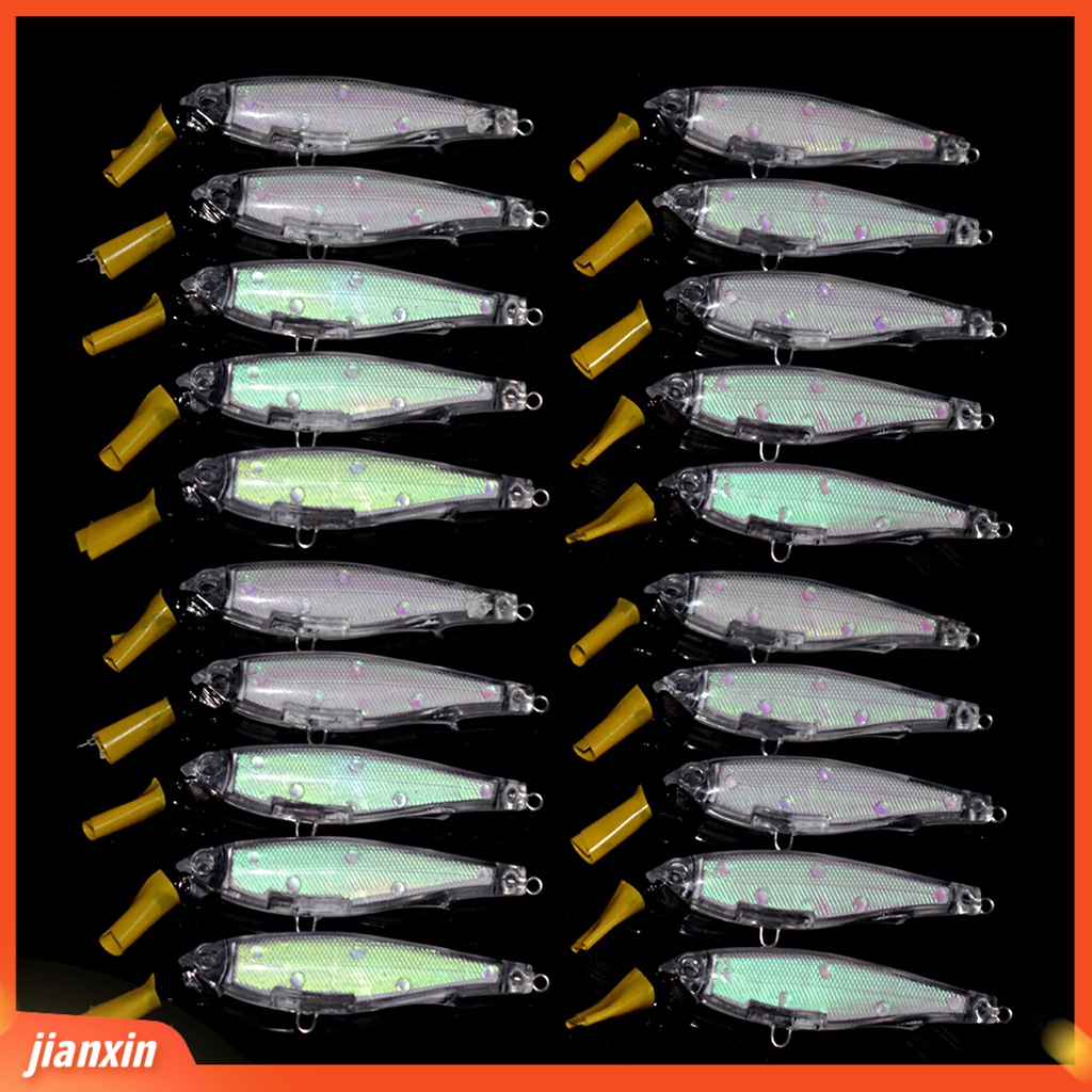 (In Stock) 8cm /6.2g Umpan Pancing Simulasi Umpan Embrionik Ikan Kecil Wobbler Universal Fishing Tackle Tidak Dicat Umpan Buatan Plastik Tenggelam Trout Lure Memancing Luar Ruangan