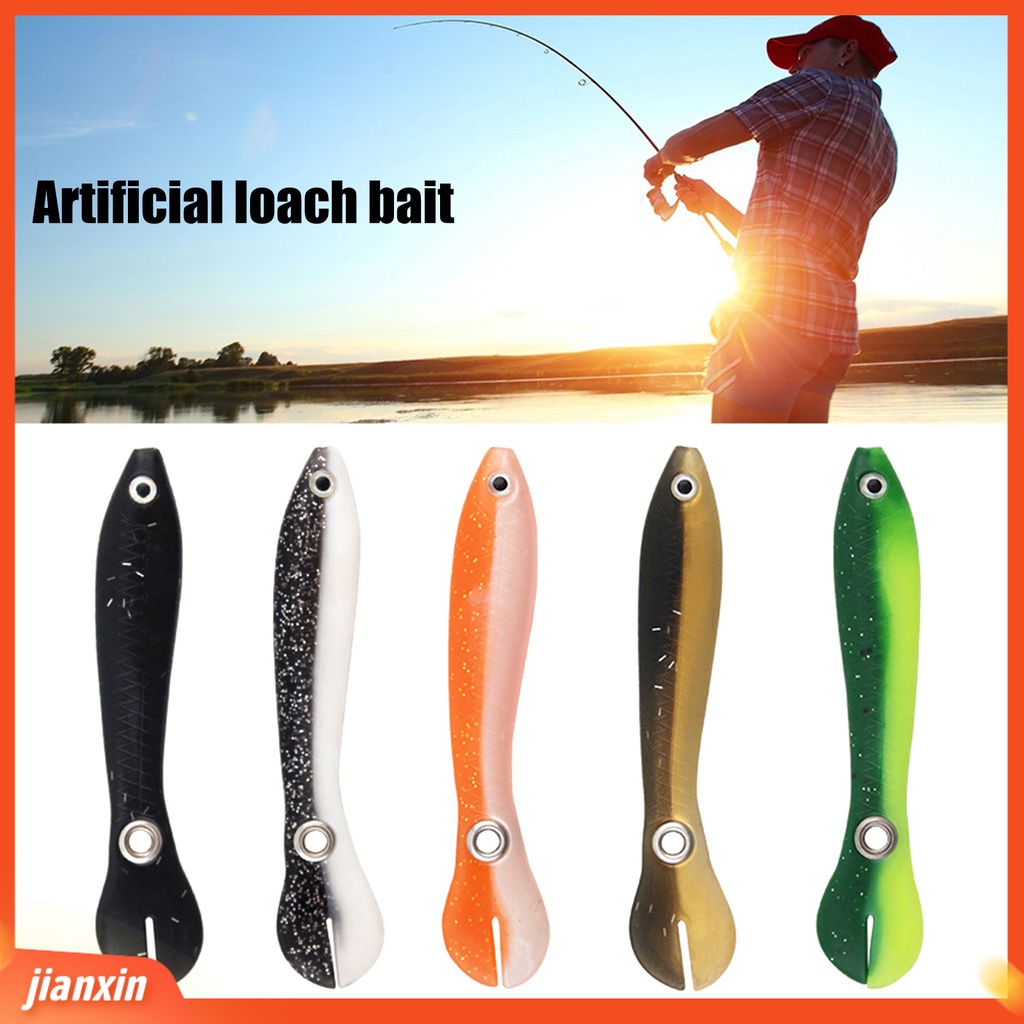 (In Stock) 5Pcs 10cm/6g Umpan Pancing Imitasi Little Loach PVC Kekuatan Tinggi Simulasi Memancing Umpan Untuk Penggemar Memancing