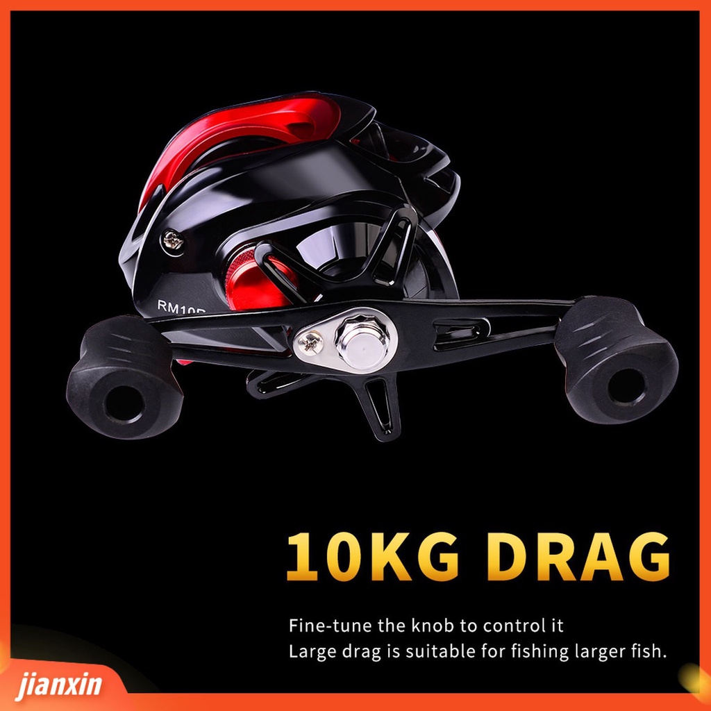 (In Stock) Gulungan Pancing 7.2:1 Rasio Gigi Water Drop Metal 10kg Drag Kanan/Kiri Tangan Roda Untuk Angling