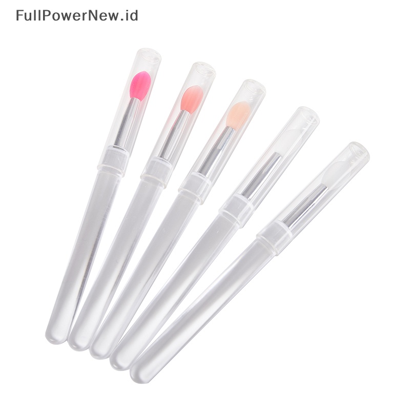 Power 2pcs Lip Gloss Aplikator Kuas Bibir Silikon Dengan Tutup Debu Brush Makeup ID