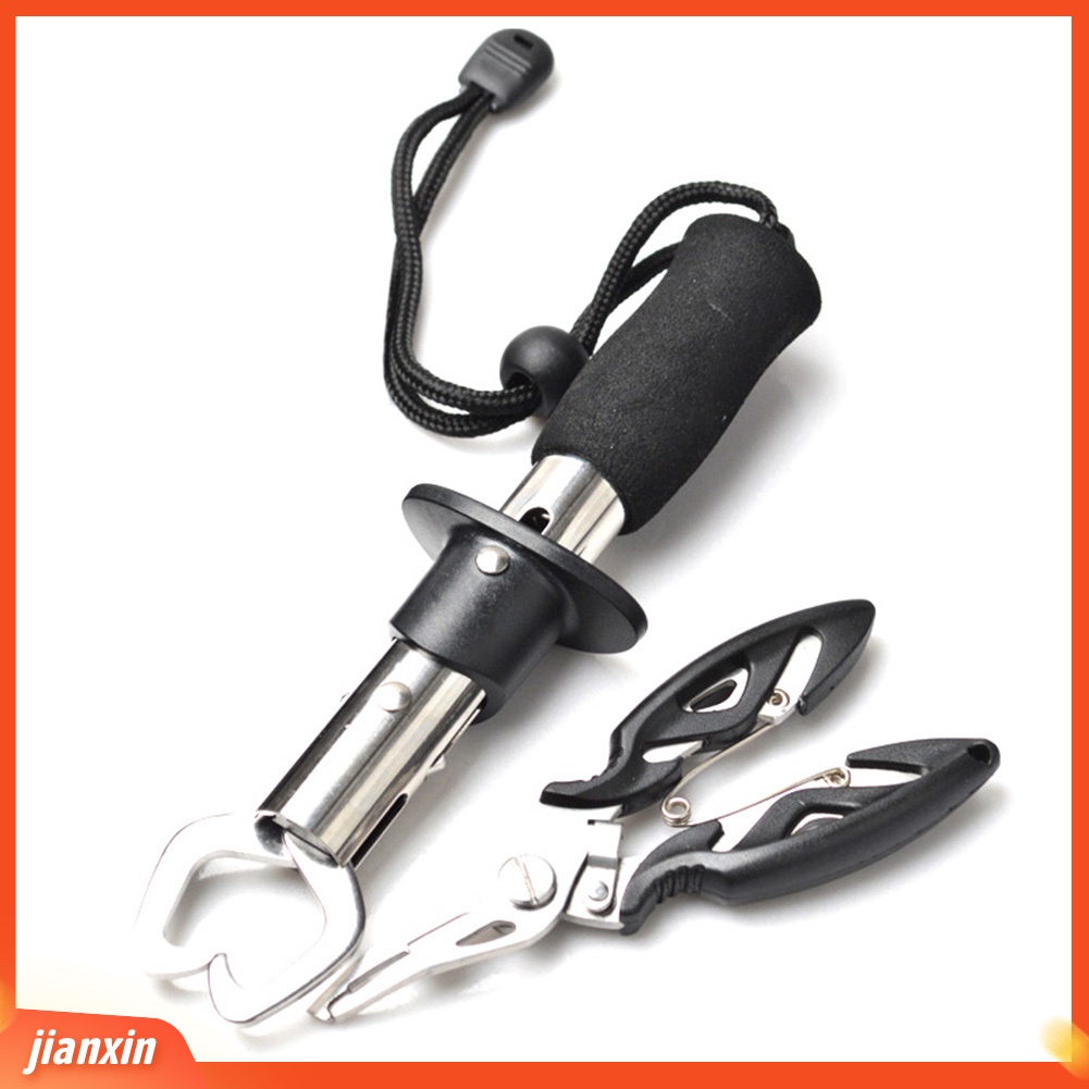 (In Stock) Stainless Steel Outdoor Portable Memancing Tang Penangkap Ikan Gripper Alat Set