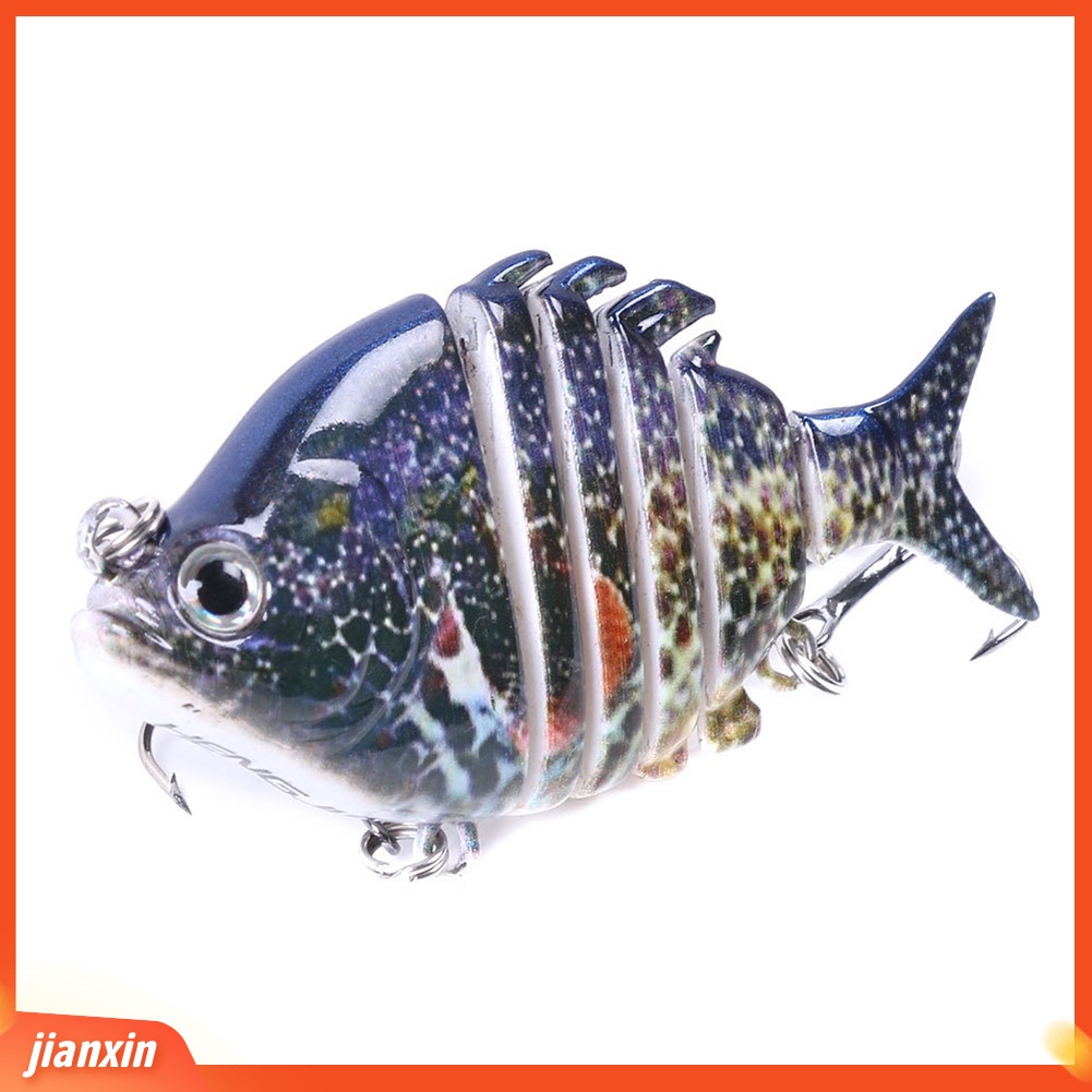 (In Stock) 6.35cm 8g 6bagian Buatan Memancing Umpan Wobbler Ikan Renang Alat Tackle