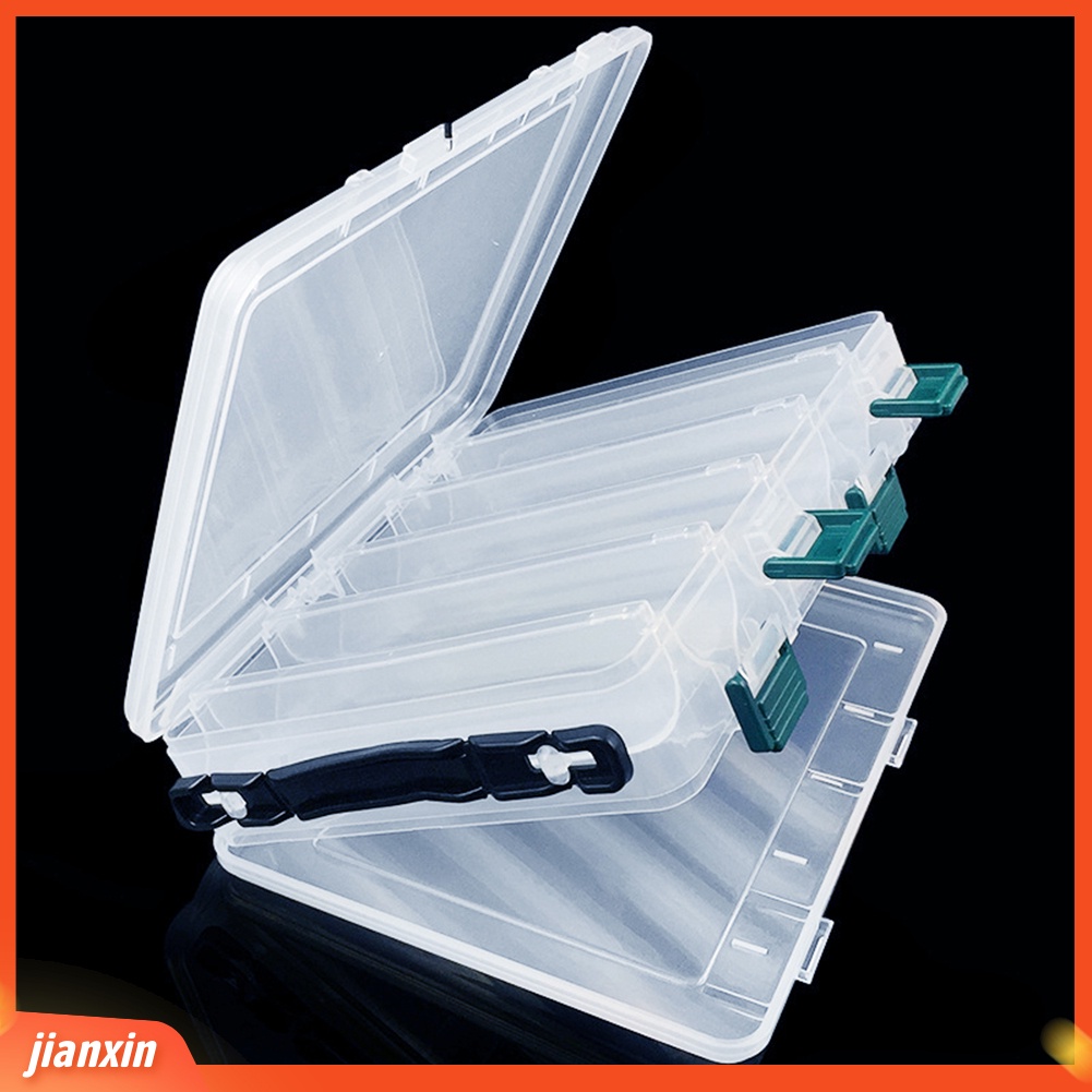 (In Stock) 20x16x4.5cm 10kompartemen Plastik Umpan Pancing Tackle Box Tempat Penyimpanan