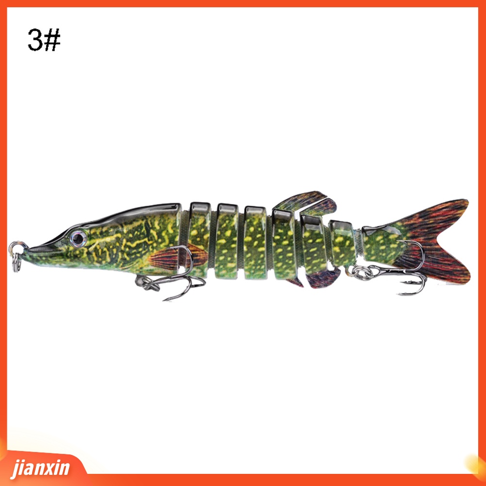 (In Stock) 12.5cm 21g Multi Jointed Fishing Artificial Lifelike Lure Wobbler Fish Swim Umpan