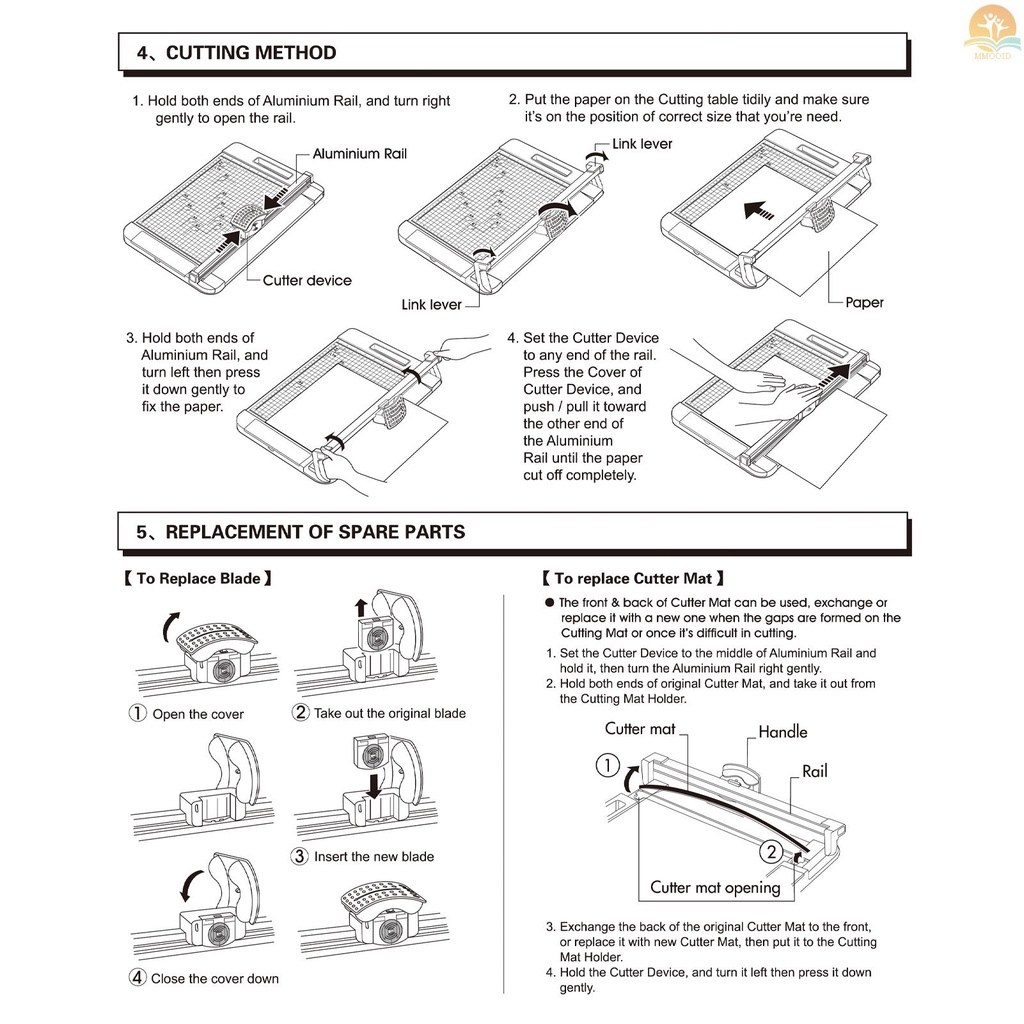 In Stock JIELISI 3-in-1 Paper Trimmer Pemotong Kertas A4 Multi Fungsi Lurus Skip Wave Cutter Dengan Panjang Potongan 12.6 Inci Untuk Kerajinan Kertas Kartu Foto Kertas Scrapbook Laminasi