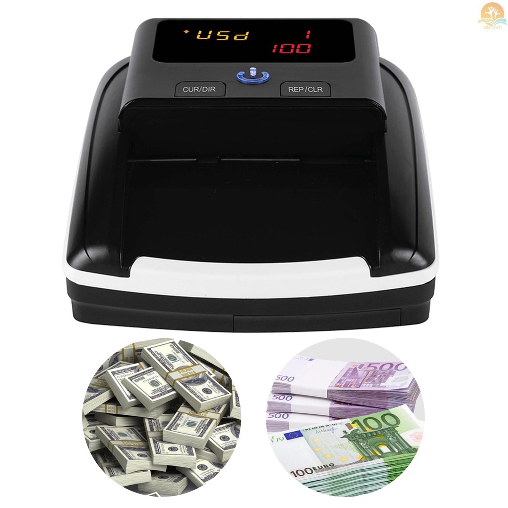 In Stock Bisofice Portable Mini Money Counter Pendeteksi Tagihan Palsu Deteksi Uang Otomatis By UV MG IR Gambar Kertas Kualitas Ukuran Tebal Untuk Dollar EURO US Cocok Untuk Sho