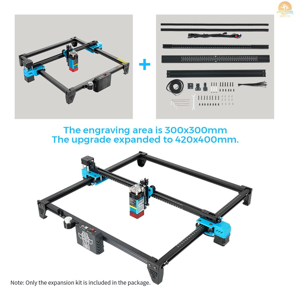 In Stock Dua Pohon Mesin Ukir Laser Upgrade Kit Ekspanding Untuk TTS Dan TOTEM S Engraver Expand to 400x420mm Dengan Presisi Tinggi Stabilitas Tinggi