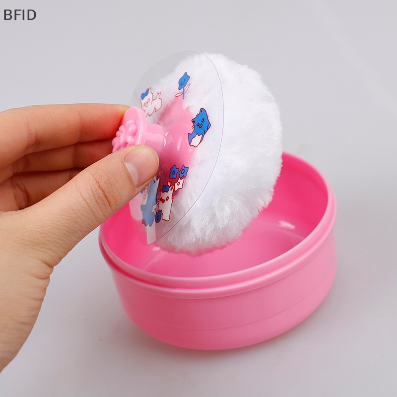 [BFID] 1pcs Tempat Bedak Kosmetik Bayi Wajah Badan Lembut Puff Talcum Sponge Box Case Container [ID]