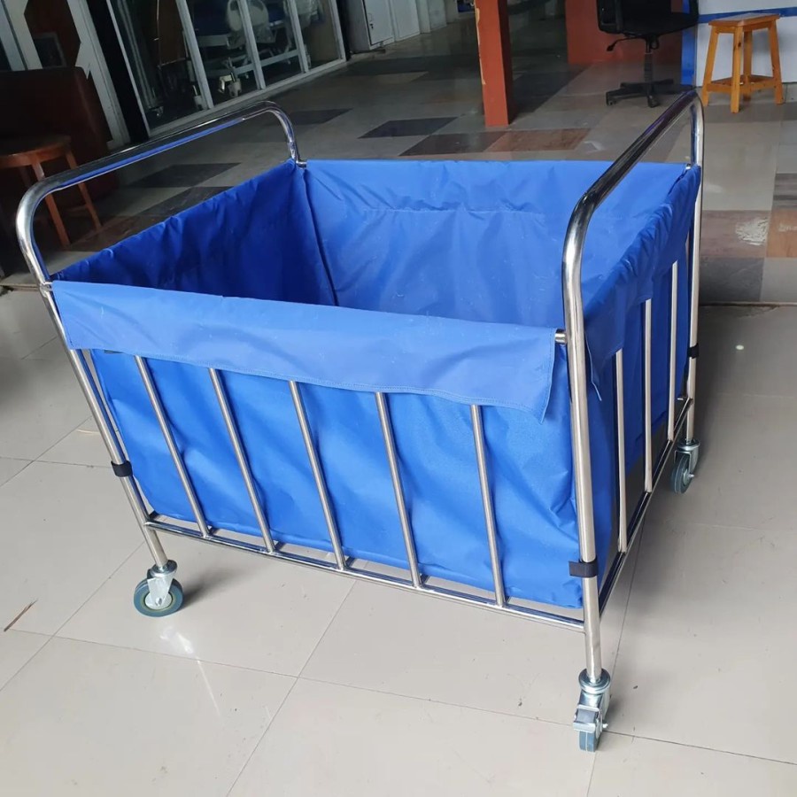 AYFAD ALKES -  Trolley Laundry Single Stainless | Troli Laundry 1 Bag Stainless