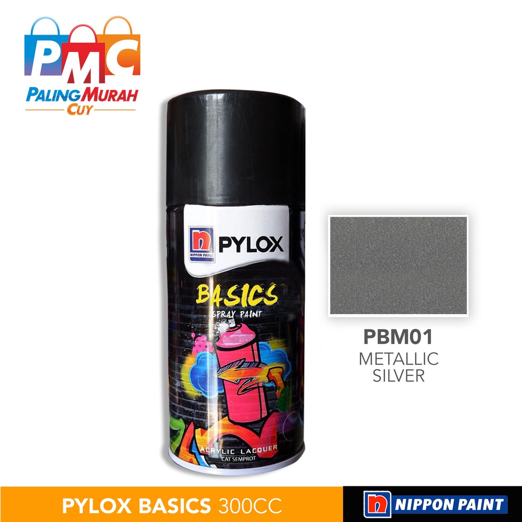 

Cat Semprot Nippon Paint PYLOX BASICS 300cc - PBM01 Metallic Silver
