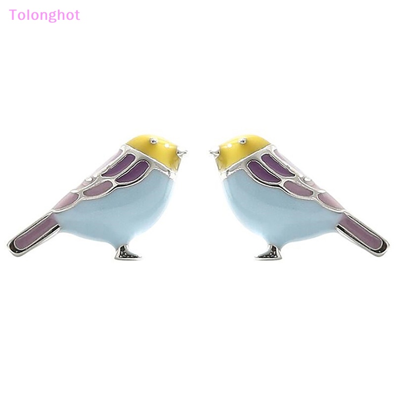 Tolonghot&gt; Fashion Warna Epoxy Burung Anting Sederhana Lucu Hewan Stud Earrings Perhiasan Hadiah well