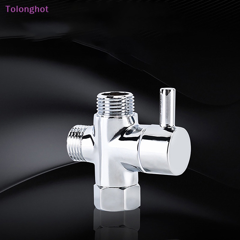 Tolonghot&gt; 2023 New Bidet Chrome T Adapter Dengan Shut-off Valve T Adapter 3 Arah7 /8&quot; 1/2&quot;3 /4&quot; Valve Untuk Sumur Kloset Toilet Genggam