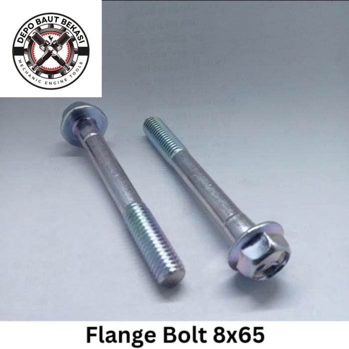 Flange Bolt M 8x65 / Baut Topi / Baut Flange M 8x65