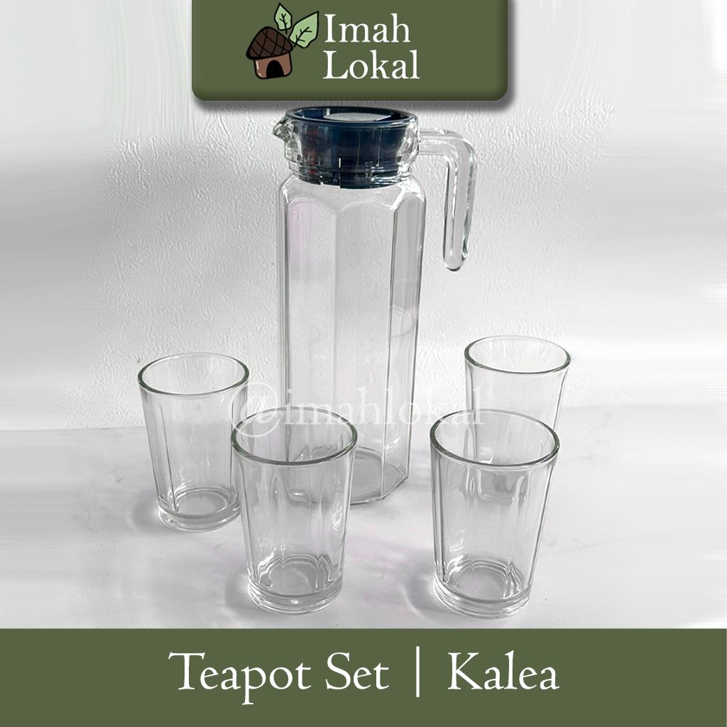 5 pcs Drink Set Kimglass Kalea | Pitcher Teko Set | gelas minum teh