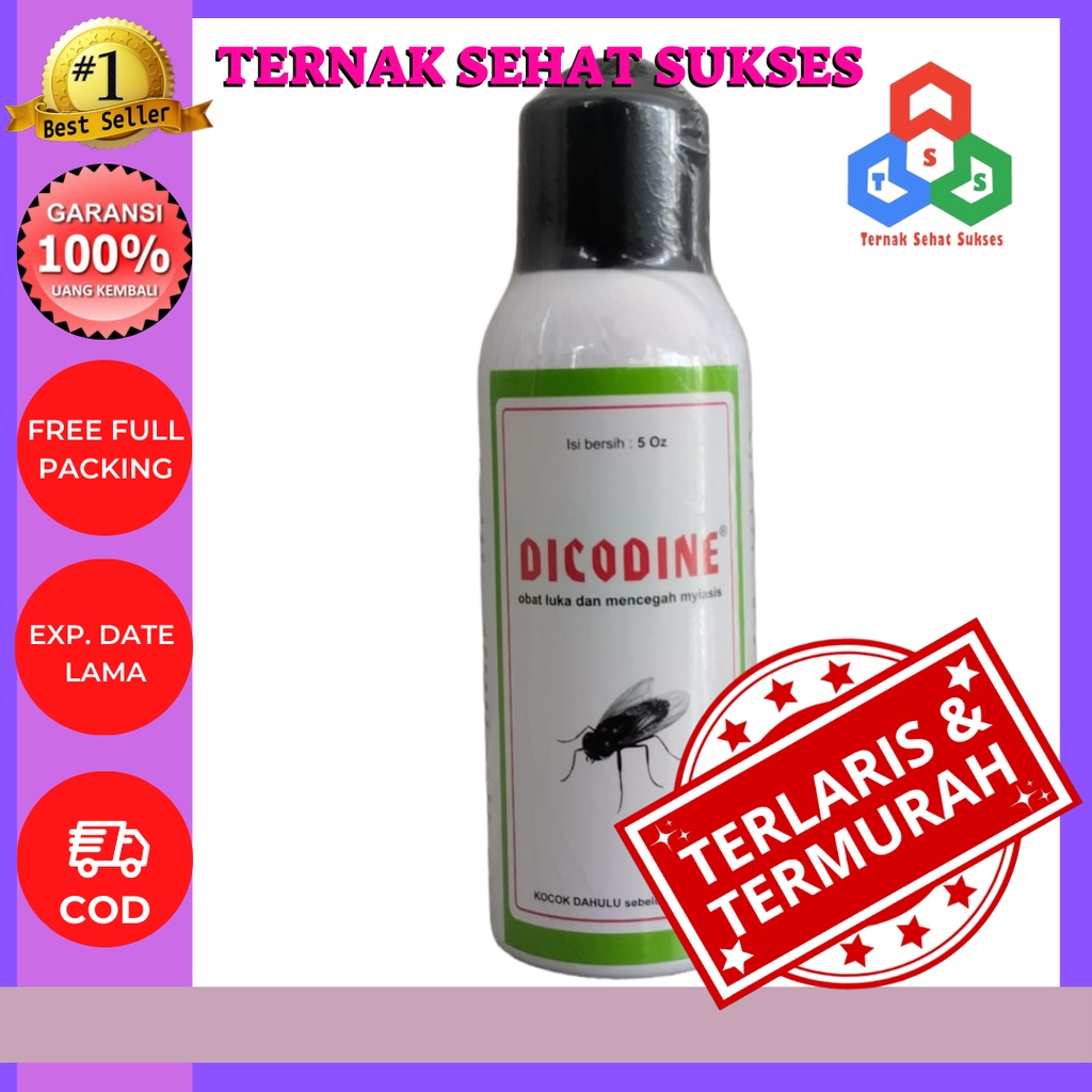 DICODINE spray obat luka Hewan bebas lalat - GUSANEX Mini TSS