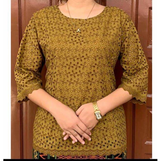 SLD BLUS KATUN BOLONG MOTIF BARU WANITA BANGKOK DEWASA IMPORT PREMIUM SUPER MEWAH TANGAN LURUS