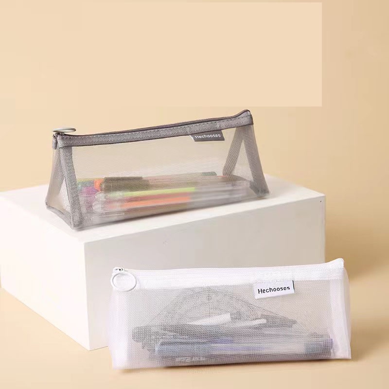 

cod&ready Tempat Pensil Bentuk Segitiga Bahan Mesh Transparan Kapasitas Besar Untuk Pelajar globalshop2008