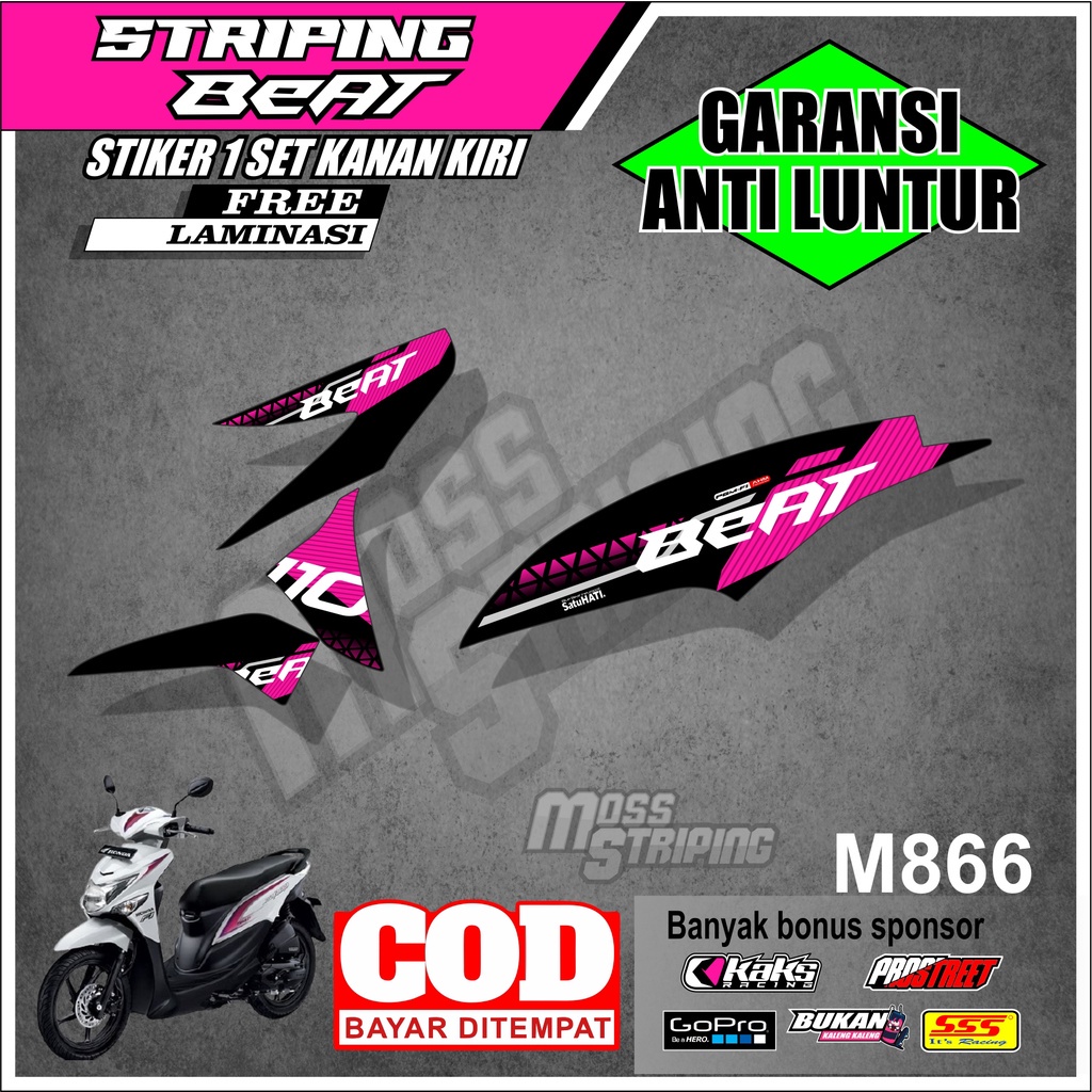 MASS Striping - Striping Sticker List Variasi Motor Motor Honda Beat POP Semi Fullbody 2015 2016 201
