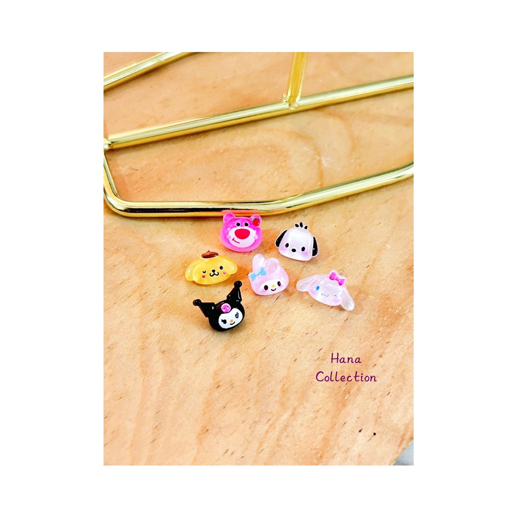 10pcs Resin Clay Untuk Cincin Sanrio Mix Siap Pakai