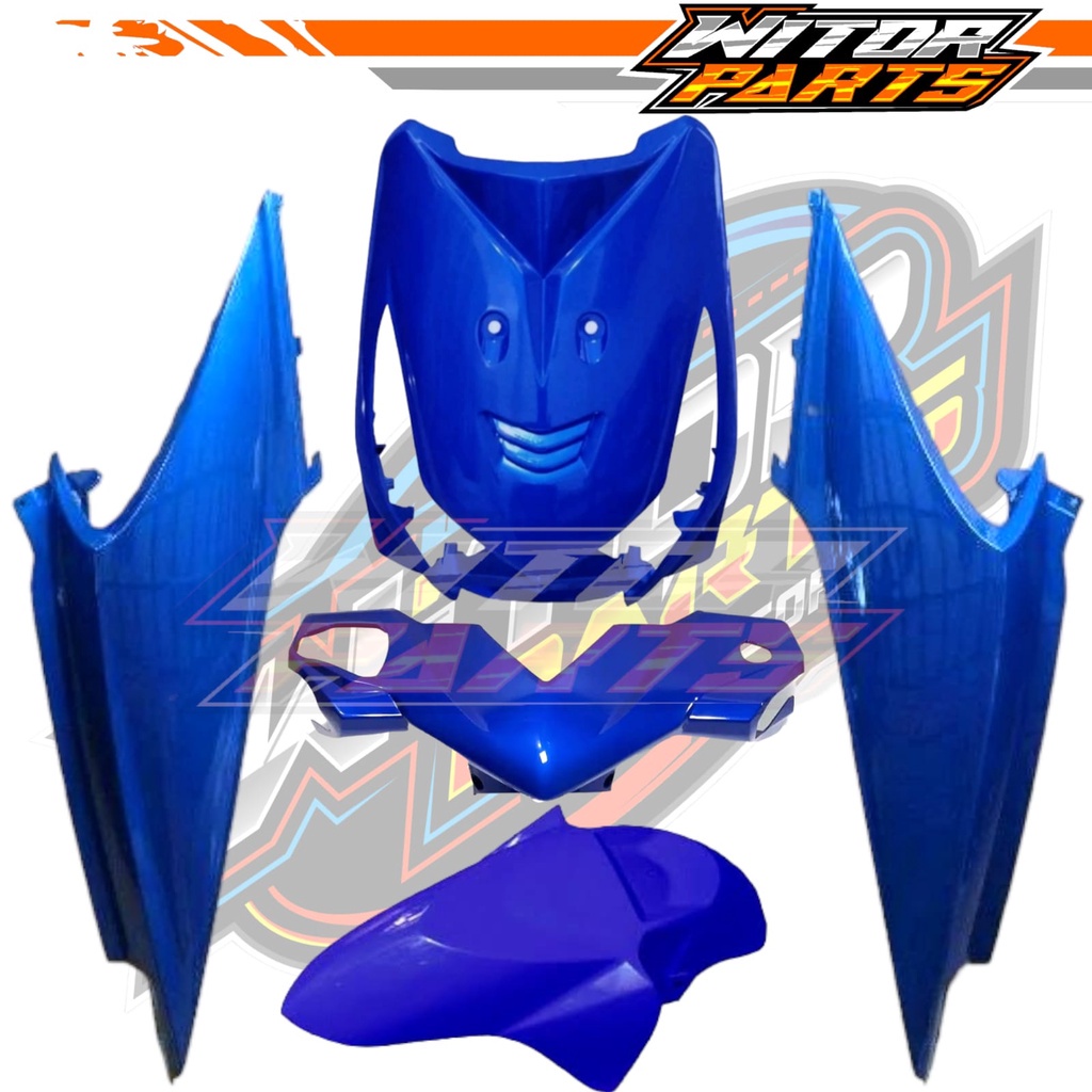 ECERAN SATUAN Full Set Cover Body Halus Honda Beat Karbu 2008 2009 2010 Biru / Body Halus Beat Karbu