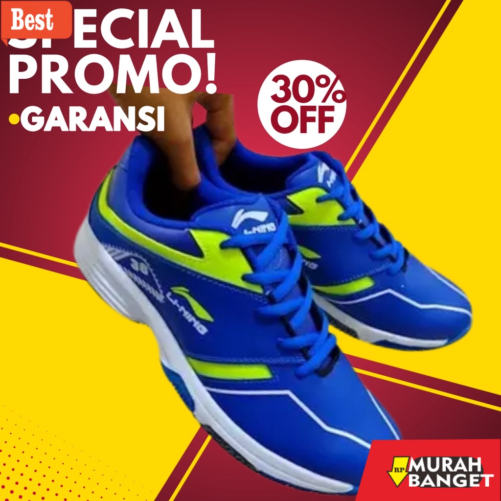 Sepatu bulu tangkis terbaru- Sepatu Spatu Badminton Lining Original 100% Shoes Olahraga Olah Raga Bu