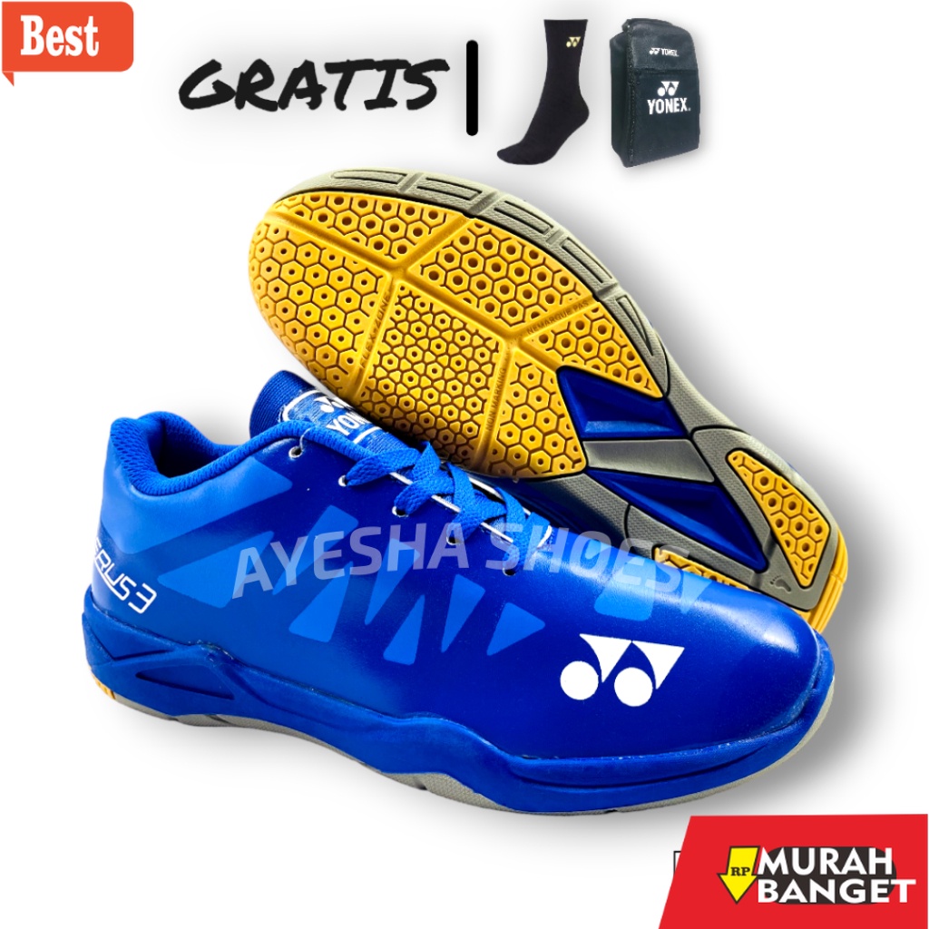 Sepatu bulu tangkis terbaru- Sepatu Y0nex Badminton Aerus 3 Karet Pria Terlaris Sepatu Y0nex Bulutan