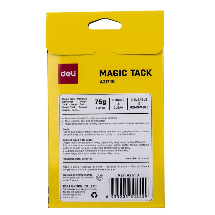 

Deli EA21710 Magic Tack/Magic Tack - Reusable Magic Tack 75g