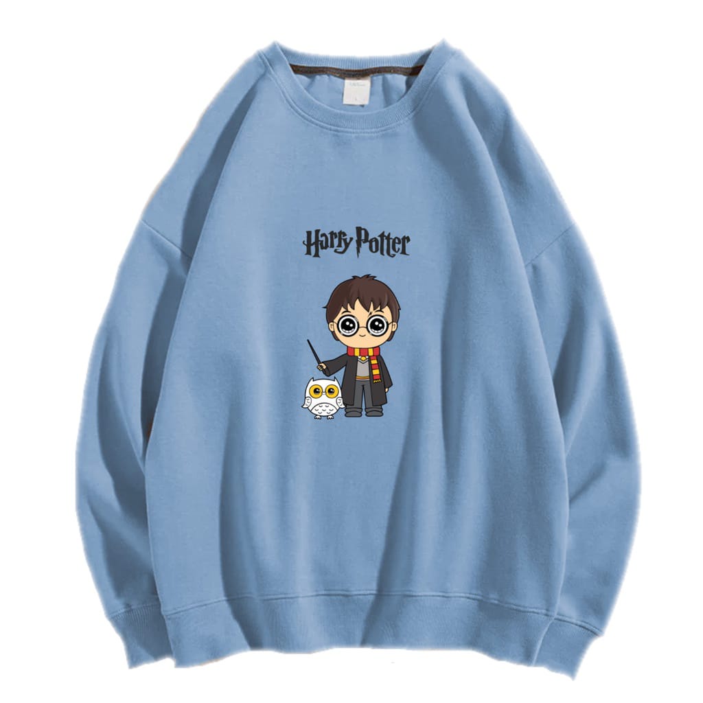 SWEATER SWITER SWETER OWL AND HARRY POTTER  CREWNECK UNISEX (PS) ORIGINAL PREMIUM MURAH