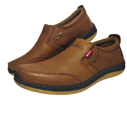 ING Sepatu Kickers / Sepatu Casual Pria Bahan Kulit 100% Sol Karet / Sepatu Slip On Selop Laki-laki 