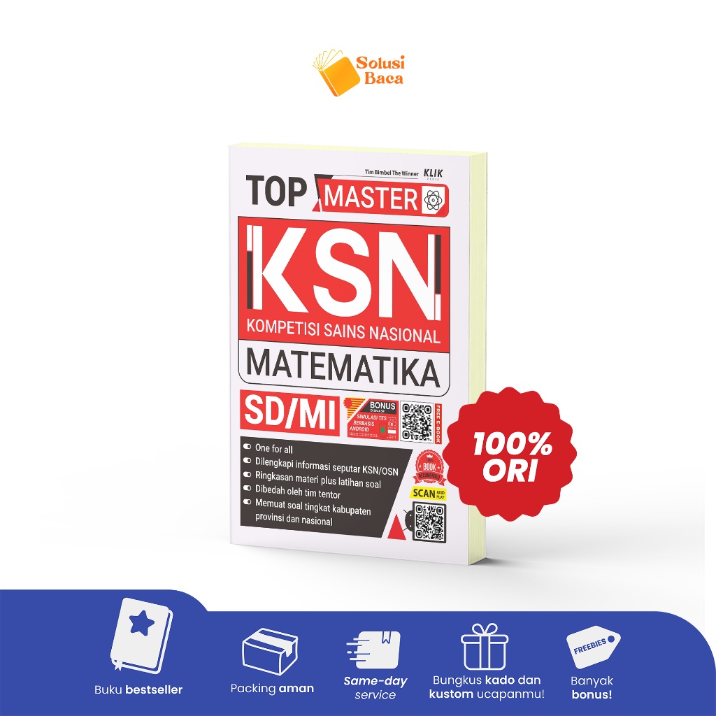 Buku KSN Matematika - Top Master KSN Matematika SD/MI | Cklik Media