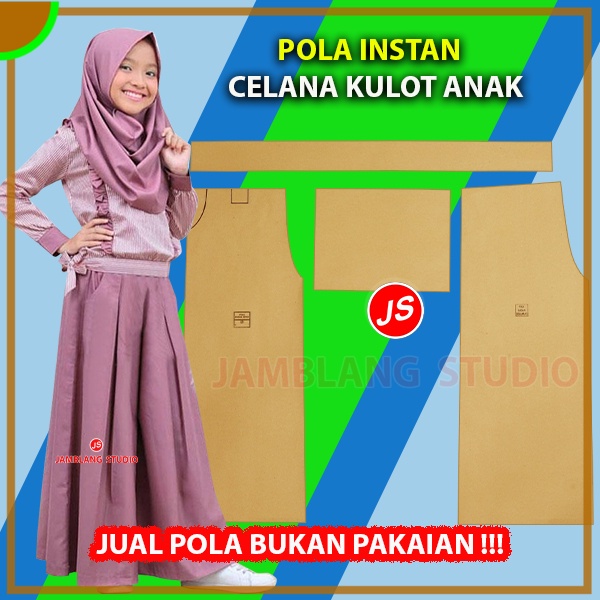 Pola Instan Celana Kulot Anak | Aneka Pola