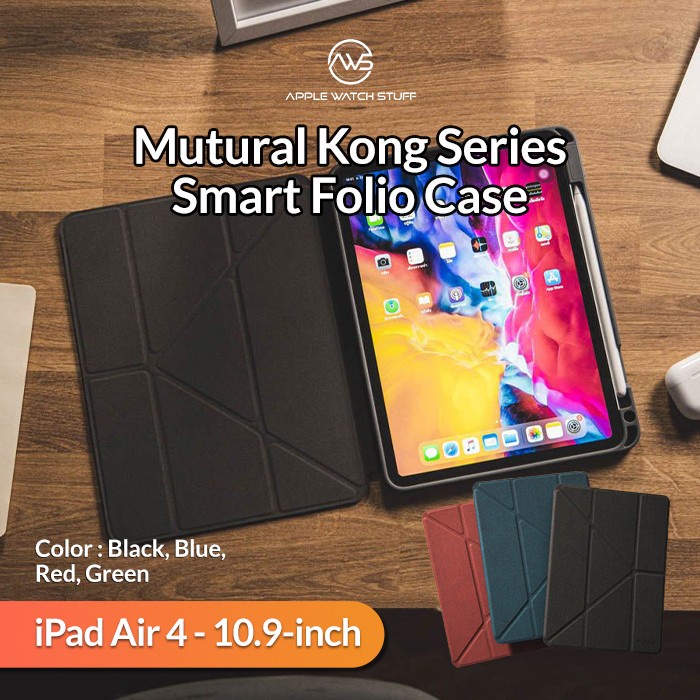 Mutural King Kong Series Smart Folio Case iPad Air 4 2020 10.9 inch - Red, EX DISPLAY K7Y ORIGINAL
