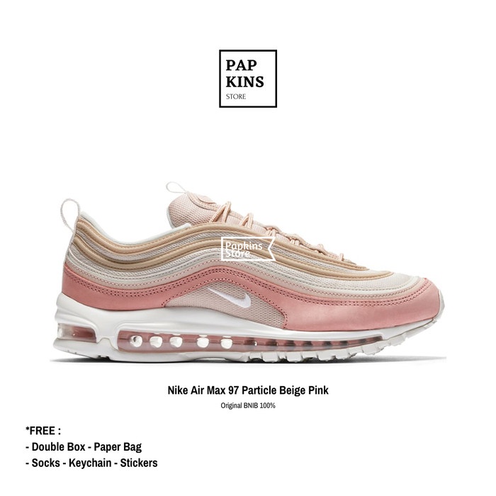 sepatu nike wanita original - nike air max 97 particle beige, pink - 36