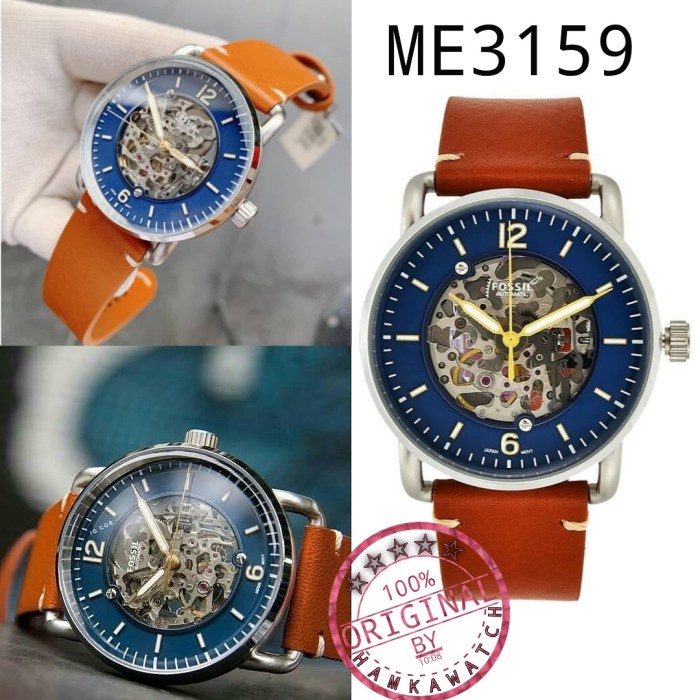 jam tangan pria fosil original me3159 automatic Vs