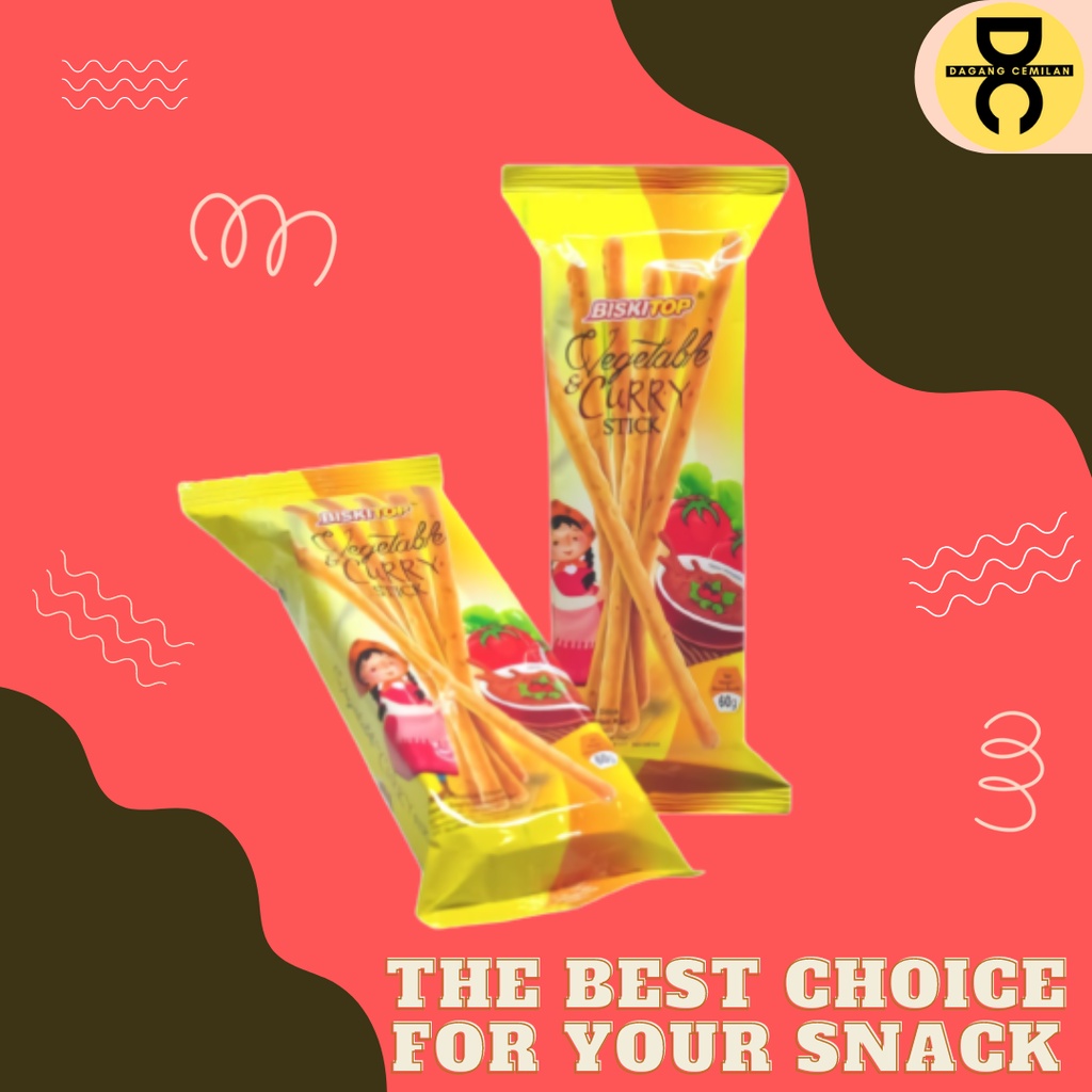 

DC - BISKITOP CURRY STICK 60g Biscuit Rasa Biskuit Kue Kering Stik Cemilan Dewasa Anak Renyah