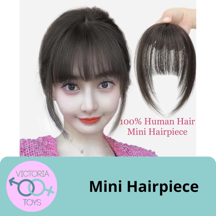 Mini Hairpiece / Real Human Hair / Wig Rambut Palsu Asli Manusia - 15 cm DS5