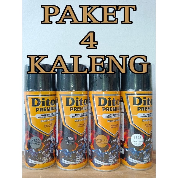 cat spray PAKET 4 KALENG pilok pilox diton premium TITANIUM GOLD VG 9611* titanium gold 9611 vg9611 