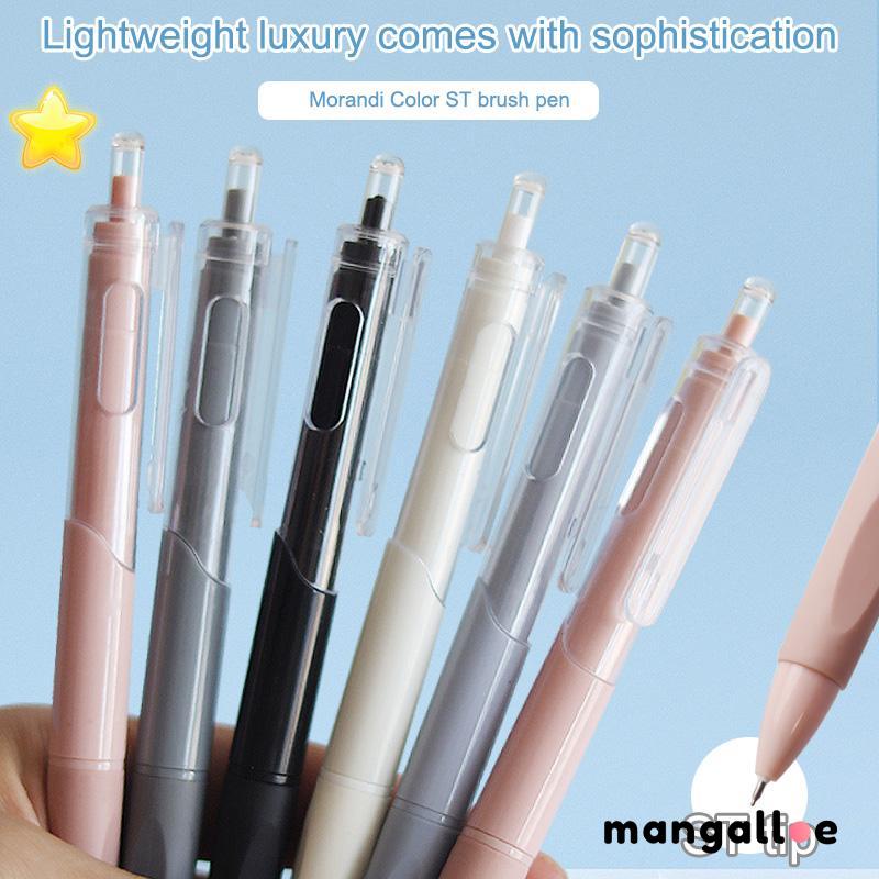 

✨COD Morandi Pen Simple Retractable Pen Student 0.5 Pena Hitam Pena Netral Cepat Kering -MG