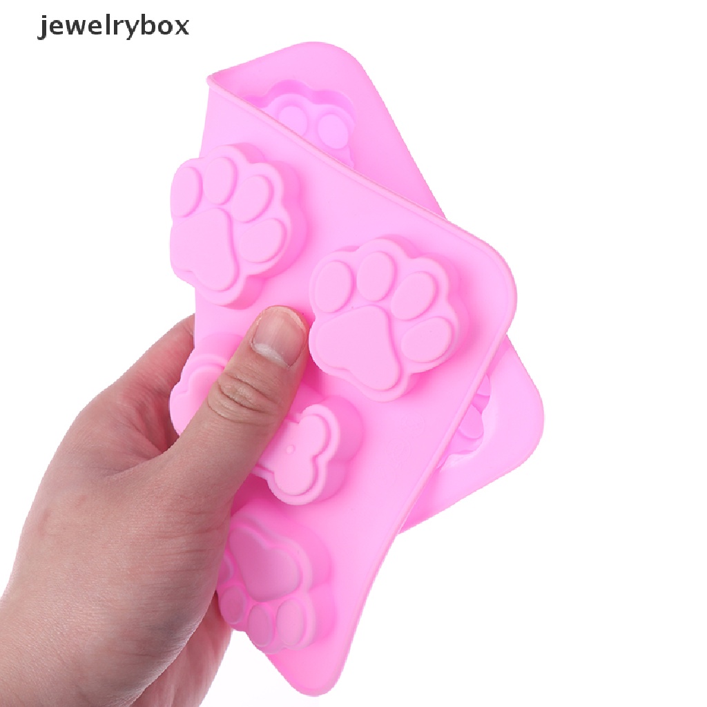 [jewelrybox] Cetakan Kaki Tapak Anjing Cetakan Kue Cetakan Tulang 3D DIY Silicone Bakeware Moldses Boutique