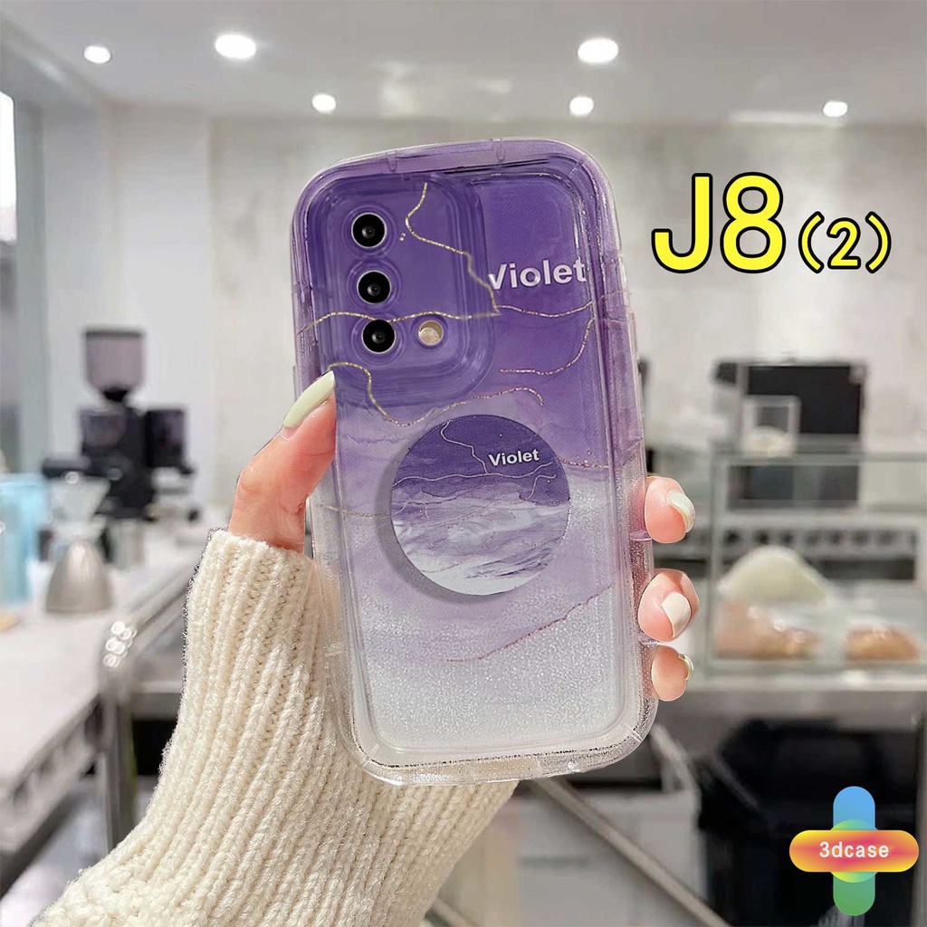 Case OPPO A96 A76 A16 A17 A17K A15 A57 A53S A16S A77 A57S A57E A11S A54 A5S A3S A95 A55 A7 A5 A9 A31 A53 A33 2020 A77S A12 A12S A1K A16E A16K A54S Reno 7 7Z 8Z 5 4 6 8 5F 5K 4F 4 5 06 Lite A74 Ins Watercolor Gradient Violet Couples Soap Case With Stand