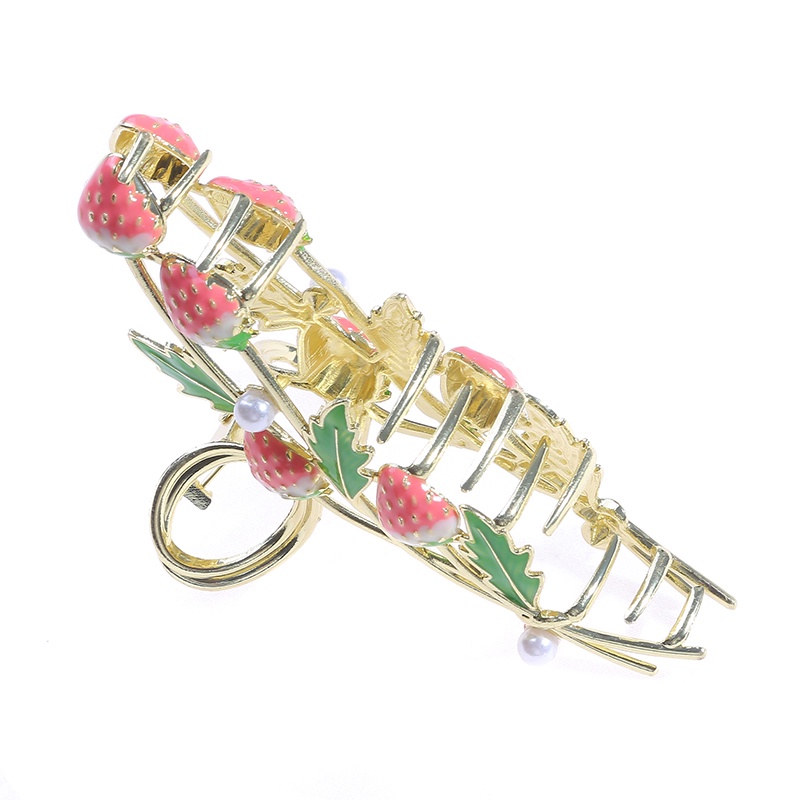 [AYBX] Strawberry Hair Claw Clips Cute Metal Hair Clip Pink Hair Claws Clips Styling Rambut Perlengkapan Rambut Fashion