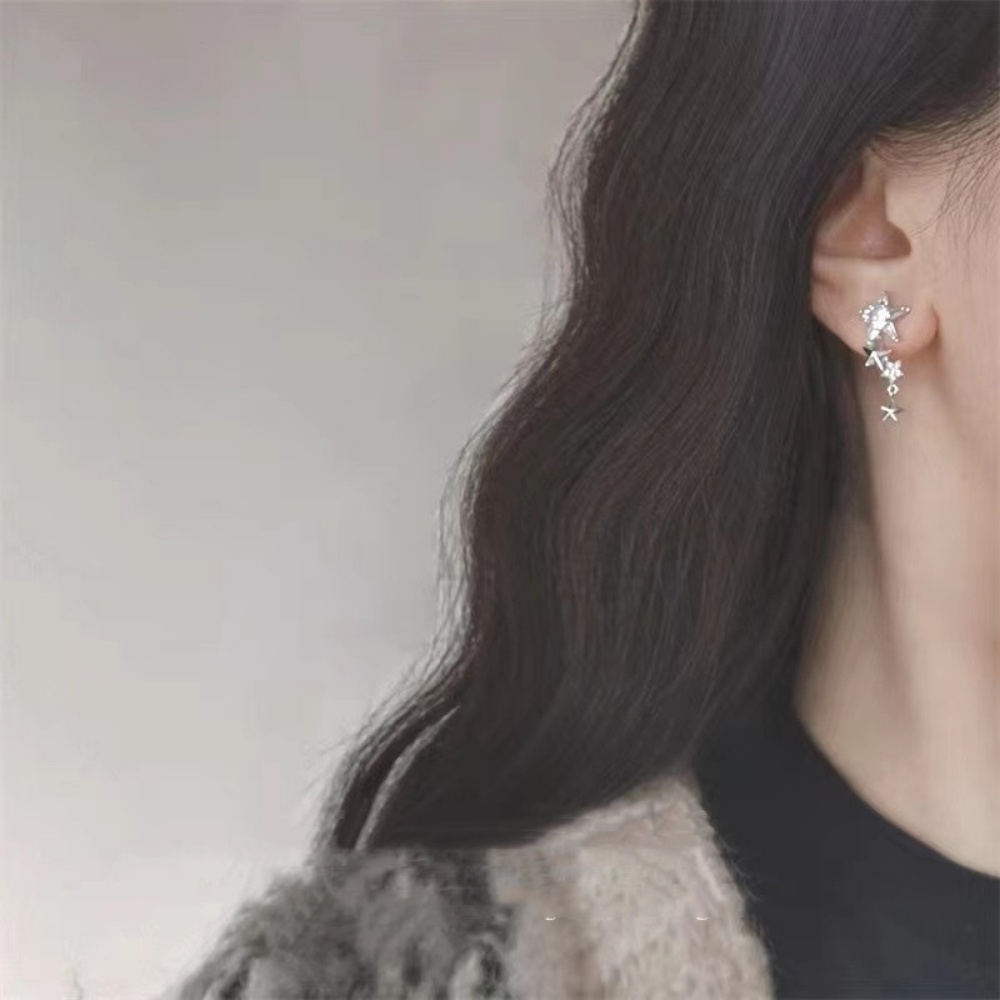 Mutiara Bintang Anting Perempuan Mode Baru Desain Niche Rasa High-end Anting-Anting Wanita Anting Temperamen Meledak Permen Perhiasan