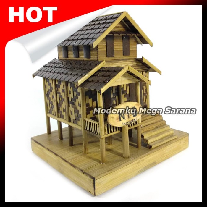 Miniatur Rumah Adat NTB Nusa Tenggara Barat Inovasi Dari Bambu