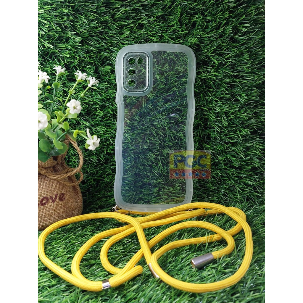Case Clear Gelombang + TALI ( SAMSUNG A03S / M03S ) Casing Hp Terbaru 2023 - PGC MALL